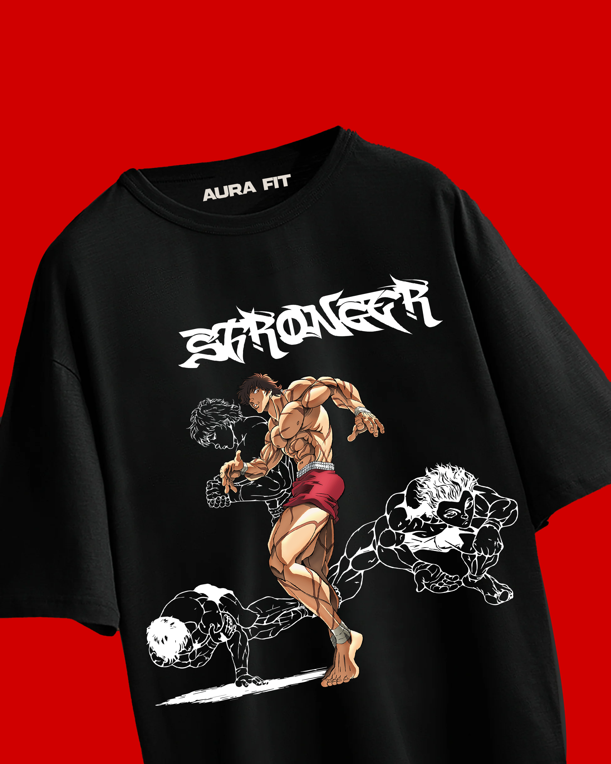 Baki the Grappler oversized anime t-shirt – fighting streetwear for men