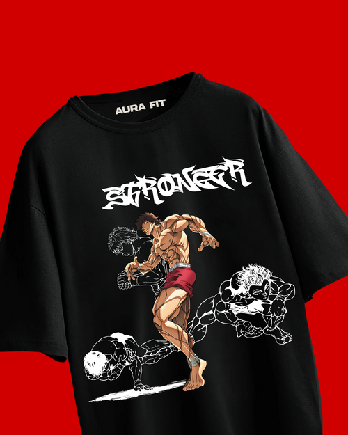 Baki the Grappler oversized anime t-shirt – fighting streetwear for men