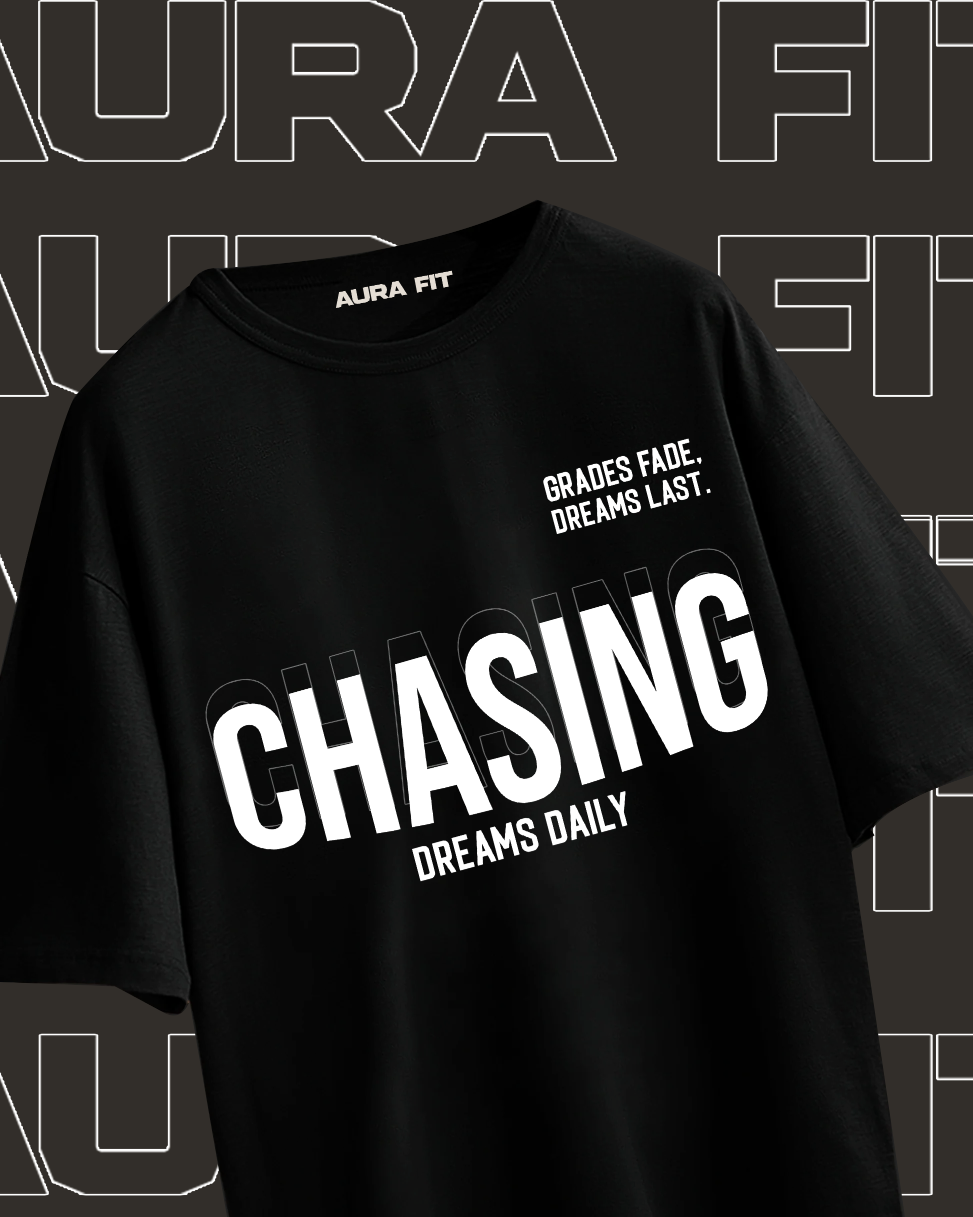 Chasing Dreams Daily Oversized T-Shirt – Streetwear Graphic Tee for Men & Women