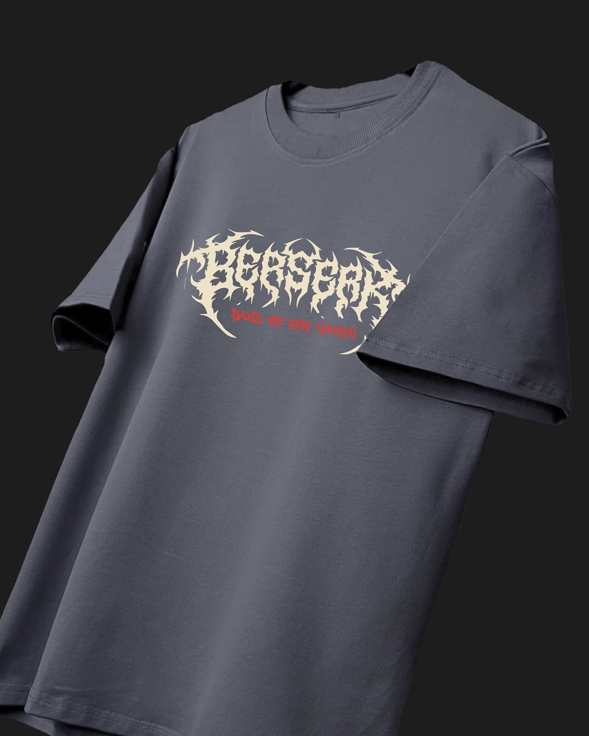Berserk oversized anime t-shirt – Guts streetwear steal grey cotton tee